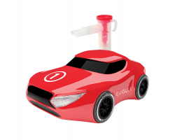 Kompressorinhalaator Evolu Super Car punase auto kujuga